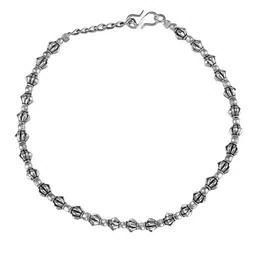 Abhooshan Silver-Plated Beaded Anklet-picture-46