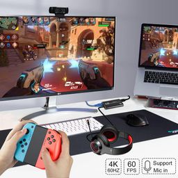 coolcold Capture Card, 4K USB 3.0 HDMI Game Video Capture Card with HDMI Loop-Out 1080P 60FPS Live Streaming Game Recorder Device, Compatible Windows Linux OBS OS X Twitch for PS3 PS4 (Black) image 5