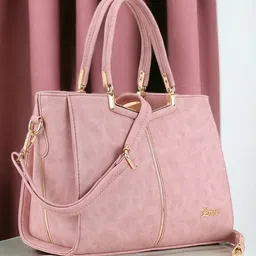 Exotic Pink PU Structured Handheld Bag-27