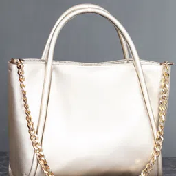 White Lily PU Structured Handheld Bag-33