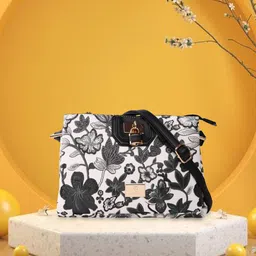 Caprese Floral Printed Structured Handheld Bag image 1