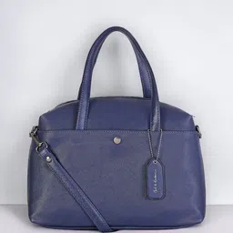 Mast & Harbour Blue Structured Handheld Bag-15