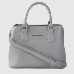 Lino Perros Blue PU Structured Handheld Bag image 1