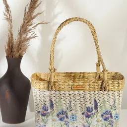 HABERE INDIA Textured Shopper Jute Oversized Handheld Bag-4