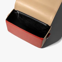 DailyObjects Leather Structured Sling Bag with Zip Wallet image 4