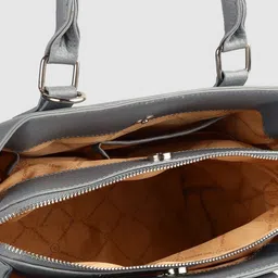 Lino Perros Blue PU Structured Handheld Bag image 5