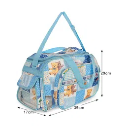 Kuber Industries Blue Geometric Oversized Structured Handheld Bag image 5