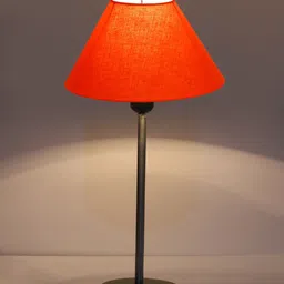 Devansh Orange & Black Frustum Wooden Table Lamps-41