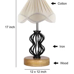 Devansh Off White Solid Table Lamps image 2