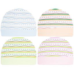 BAESD Kids Pack Of 4 Printed Cotton Beanie-45