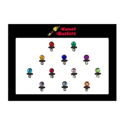 Comet Busters 12 Pcs Embellished Reusable Designer Bindis - Multicoloured image 1