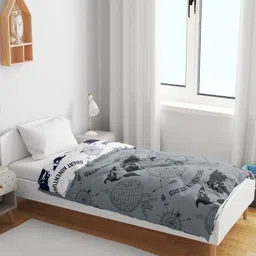 Divine Casa Grey Geometric Microfiber AC Room 120 GSM Single Bed Blanket-image-52