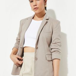 max Notched Lapel Collar Single-Breasted Blazer-16