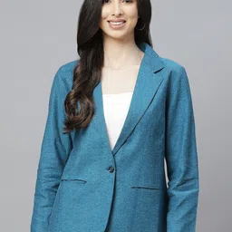 Cottinfab Women Pure Cotton Single-breasted Formal Blazer-picture-45