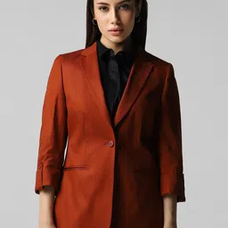 Van Heusen Single-Breasted Pure Formal Cotton Blazer-picture-37