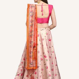 Kaizen TEXO FAB Printed Semi-Stitched Lehenga & Unstitched Blouse With Dupatta image 4