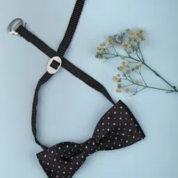 Arendelle Boys Black & Silver-Toned Printed Bow Tie-25