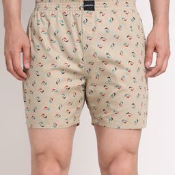 Big Fox Men Beige Printed Boxers-image-92