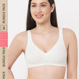 Inner Sense Pink & White Organic Cotton Bra-image-79