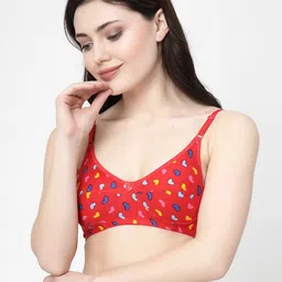 Docare Conversational Printed Full Coverage Non Padded Minimizer Bra- All Day Comfort-2