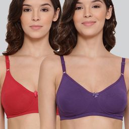 LYRA Pack Of 2 Combed Cotton Seamless Moulded Encircled Bra-image-60