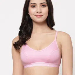 College Girl Women Pink Cotton Bra-picture-23