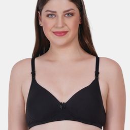 Reveira Black Medium Coverage Lightly Padded Dry Fit Push-Up Bra with All Day Comfort-picture-19