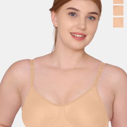 KOMLI Pack Of 4 Pure Cotton T-shirt Bra Full Coverage Non-Wired Non Padded All Day Comfort-picture-14