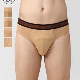 Peter England Men Pack Of 5 Cotton Solid Basic Briefs-15