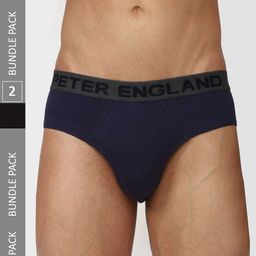 Peter England Men Pack Of 2 Printed Detail Pure Cotton Basic Briefs-picture-10