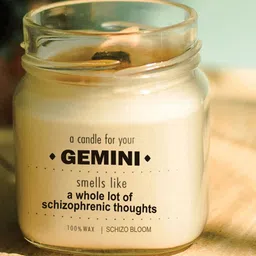 Aromatic Fables White Gemini Zodiac Schizo Bloom Sunsign Scented Candle-image-77