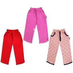 IndiWeaves Girls Pack of 3 Pure Cotton Capris-image-19