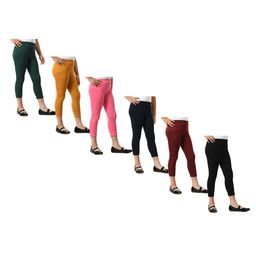 BAESD Girls Pack Of 6 Mid-Rise Skinny Fit Capris-picture-17