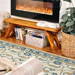 saraswatii global Blue Floral Hand-Tufted Wool Carpets-19