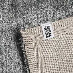 Saral Home Grey Microfiber Anti Skid Carpet image 4