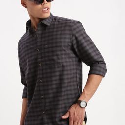 SHOWOFF Premium Slim Fit Striped Spread Collar Long Sleeves Cotton Casual Shirt-picture-44
