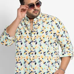Instafab Plus Classic Floral Opaque Printed Cotton Casual Shirt-image-94