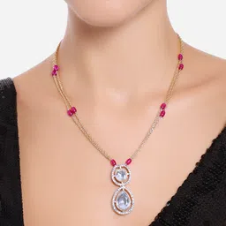 Zaveri Pearls Gold-Plated Stone-Studded Chain-image-82