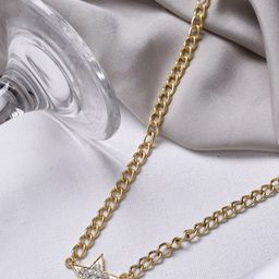 BEWITCHED Gold-Toned & White Crystal Star Chain-2