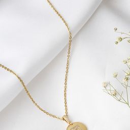 JOKER & WITCH Women Gold-Toned Alphabet Z Rhinestone Necklace-image-14