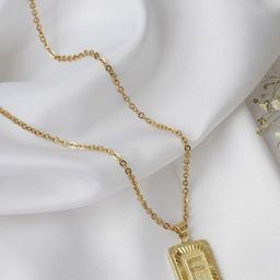 JOKER & WITCH Gold-Toned Alphabet F Gold-Plated Necklace-image-52