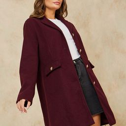 Styli Women Wool Like Longline Buttoned Coat-29