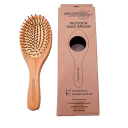 OROSSENTIALS Set Of 2 Wooden Hair Brush & Oval Hair Brush - Small image 4
