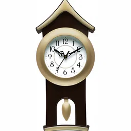 Attractionz Gold-Toned Round Traditional Wall Clock-image-69