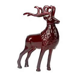 Hind Decor Maroon Standing Reindeer Showpiece-image-67