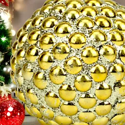 Hind Decor Yellow Christmas Decorative Ball-25