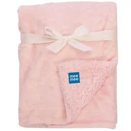 MeeMee Kids Pink Solid 300 GSM Single Bed AC Room Cotton Blanket-14