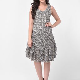 250 DESIGNS Grey Georgette Dress-image-89
