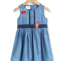 Eimoie Blue Embroidered Dress-image-16