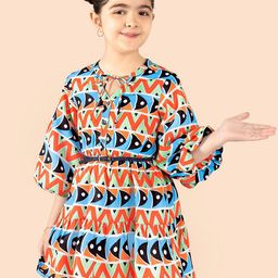 Naughty Ninos Girls Floral Print Fit & Flare Dress-image-22
